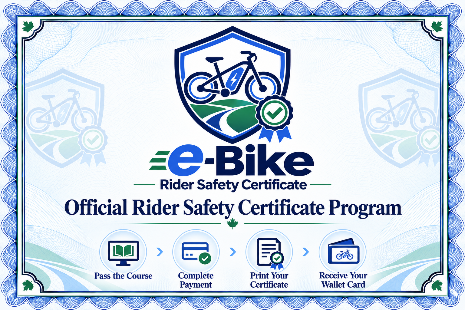 e-Bike Rider Safety Certificate official certificate program